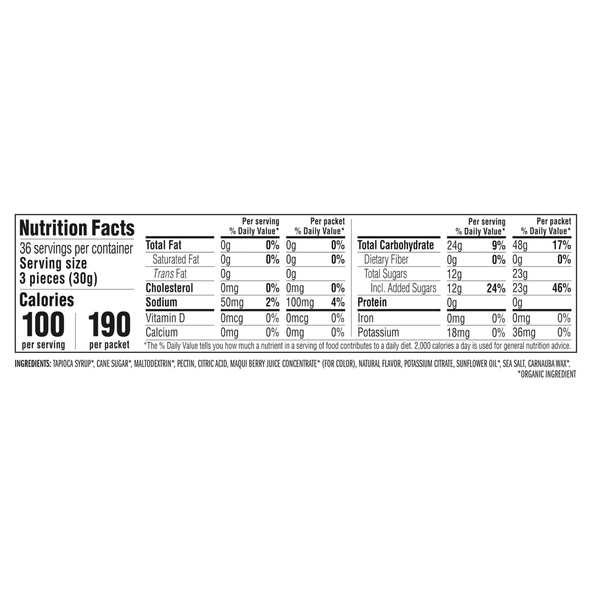 CLIF BLOKS - Mountain Berry Flavor - Energy Chews - Non-GMO - Plant Based - Fast Fuel for Cycling and Running - Quick Carbohydrates and Electrolytes - 2.12 oz. (18 Count) - PrimeBioHealth - canada supplements