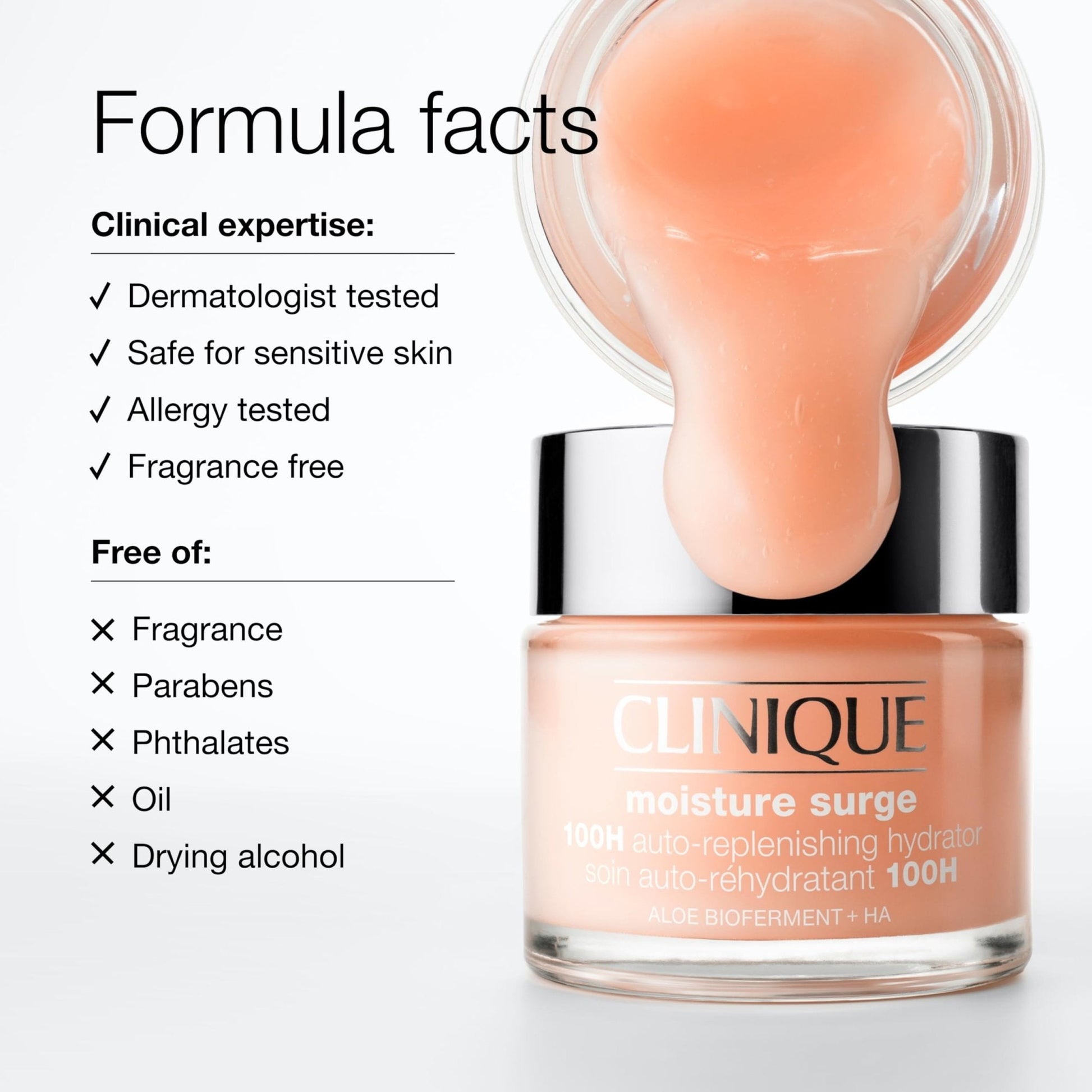 Clinique Moisture Surge 100H Auto-Replenishing Hydrator Oil Free Face Moisturizer | With Hyaluronic Acid, Aloe Bioferment and Vitamins C + E - PrimeBioHealth - canada supplements
