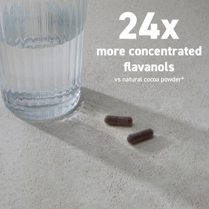 CocoaVia Cocoa Flavanols 500mg – Heart & Brain Support Supplement, High Flavanol Cocoa, Blood Circulation & Memory Booster, Nitric Oxide, Energy & Oxygen Boost, Vegan, Gluten-Free, 60 Capsules - PrimeBioHealth - canada supplements