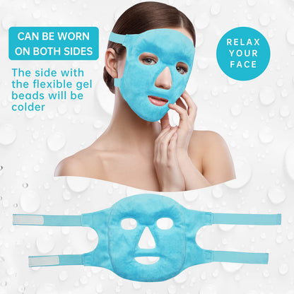 Cold Face Eye Mask Ice Pack Reduce Facial Puff, Dark Circles, Gel Hot Heat Cold Compress Pack, Face SPA Gift for Woman Sleeping - PrimeBioHealth - canada supplements
