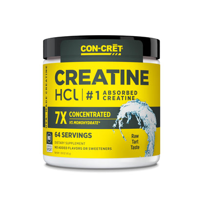 CON-CRET Creatine HCl Powder | Muscle, Cognitive, Cellular Energy Support | No Bloating or Cramps - PrimeBioHealth - canada supplements