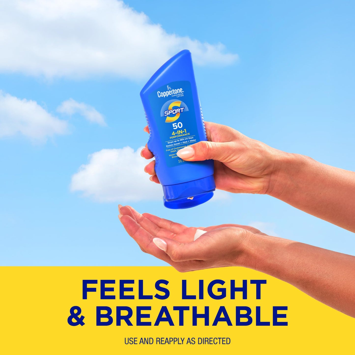 Coppertone SPORT Sunscreen Lotion Broad Spectrum SPF 50 (3 Fluid Ounce) (Packaging may vary) - PrimeBioHealth - canada supplements