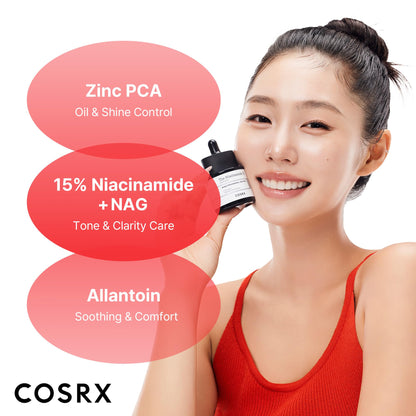 COSRX 15% Niacinamide Face Serum, 0.67 fl oz, Pore Minimizer Serum for Face, Even Skin Tone, Korean Skin Care - PrimeBioHealth - canada supplements
