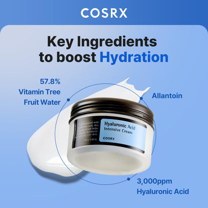 COSRX Hyaluronic Acid Moisturizing Cream, Long-lasting Hydration, Rich Moisturizer for Sensitive Skin 3.52 oz / 100g - PrimeBioHealth - canada supplements