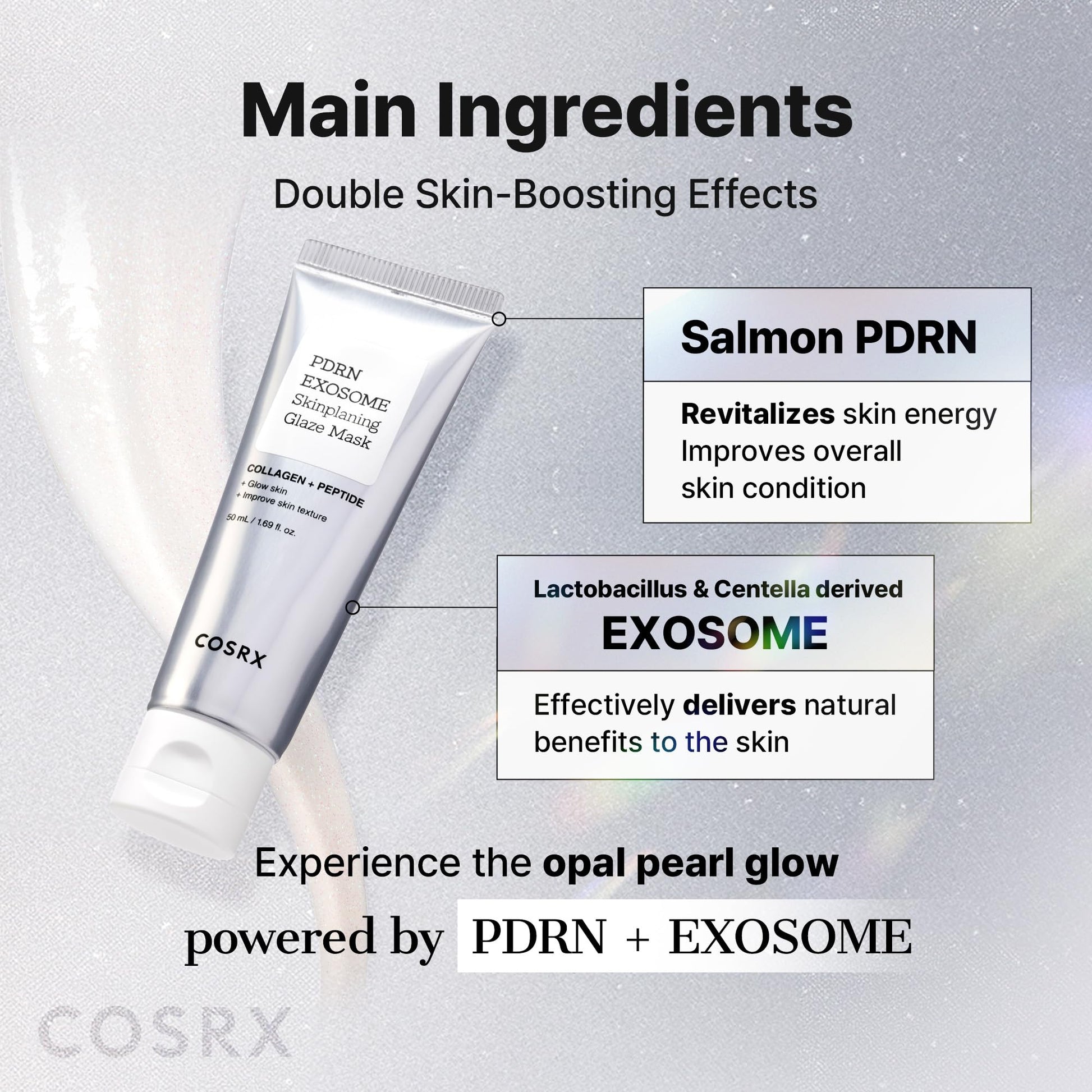 COSRX PDRN EXOSOME Glaze Wrapping Mask with SALMON DNA PDRN, Easy Peel-Off Overnight Mask for Glass Skin, Firmness - PrimeBioHealth - canada supplements