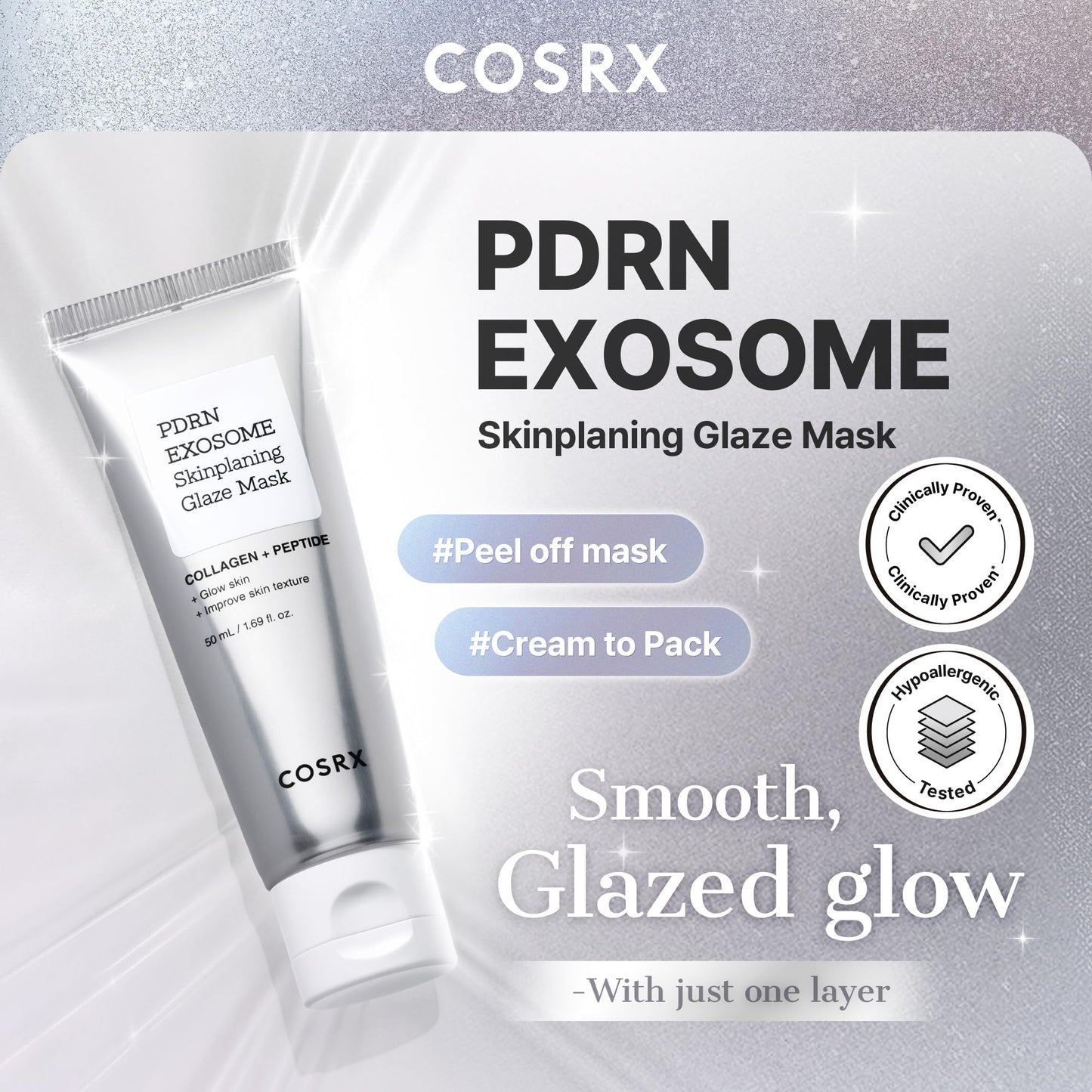 COSRX PDRN EXOSOME Glaze Wrapping Mask with SALMON DNA PDRN, Easy Peel-Off Overnight Mask for Glass Skin, Firmness - PrimeBioHealth - canada supplements