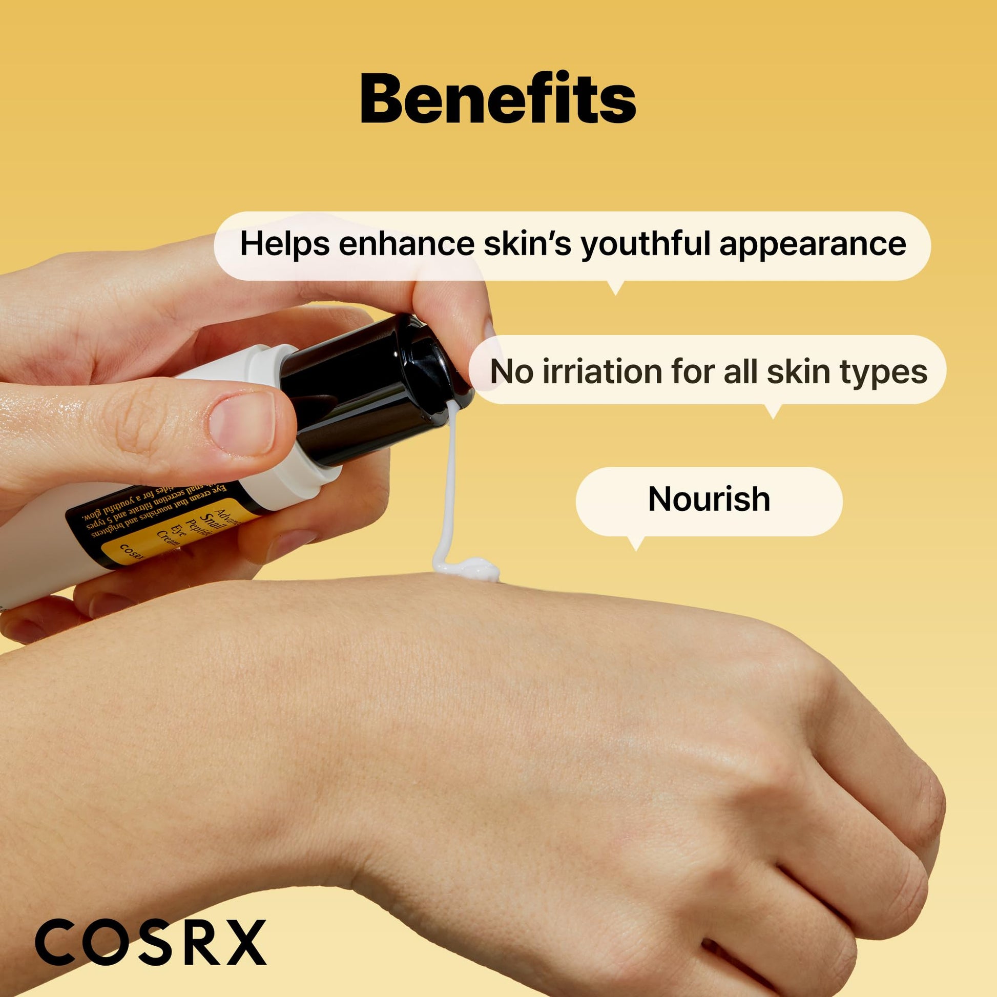 COSRX Snail Mucin Peptide Under Eye Cream, 0.84 fl oz, 73.7% Snail Mucin and Niacinamide, Eye Care - PrimeBioHealth - canada supplements