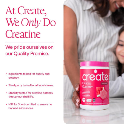 Create Creatine Monohydrate Gummies for Men & Women, Boost Focus, Strength, and Endurance, Anti-Melting Formula, Vegan, Gluten-Free, Non-GMO - PrimeBioHealth - canada supplements