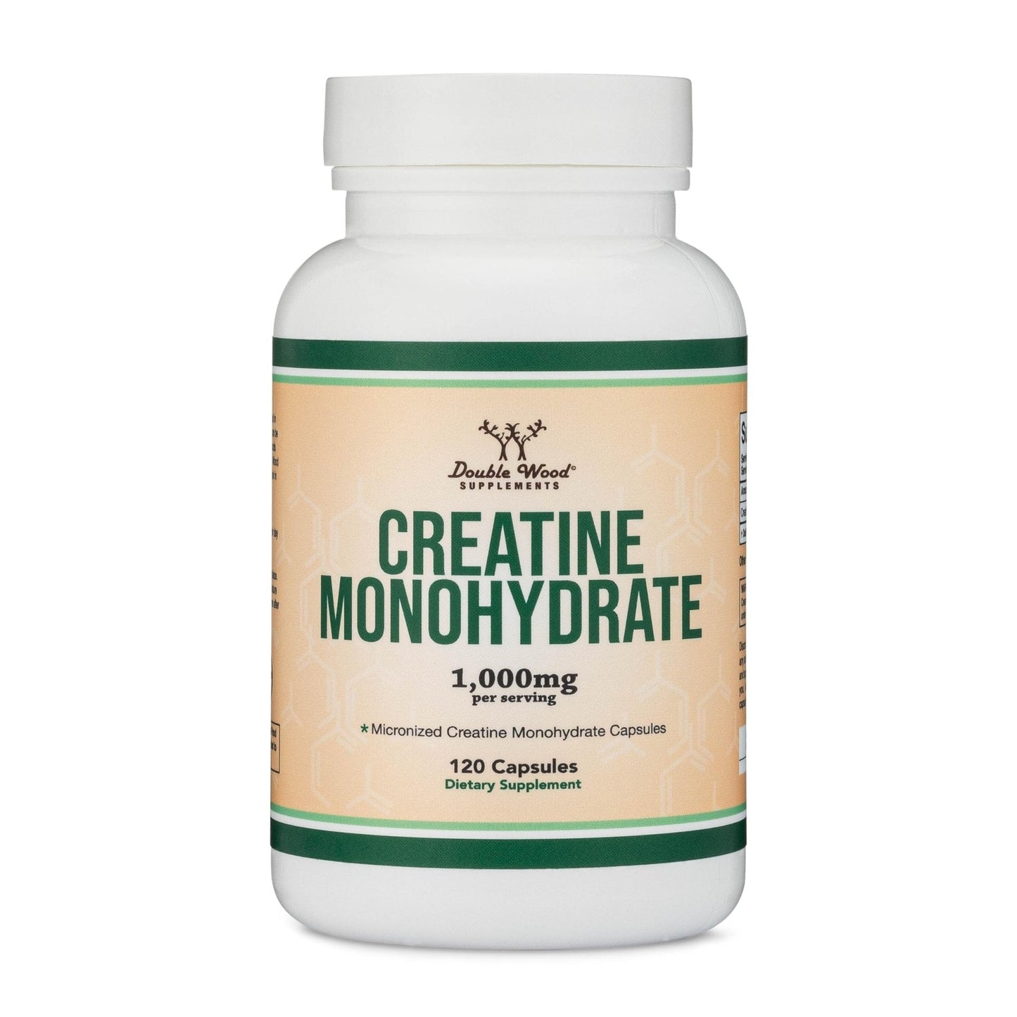 Creatine Monohydrate Capsules - 1g per Serving, 120 Count - No Fillers, Vegan Safe, Non-GMO, Gluten Free by Double Wood (Pack of 2) - PrimeBioHealth - canada supplements