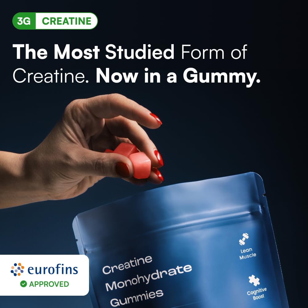 Creatine Monohydrate Gummies - Supports Muscle Growth, Recovery & Brain Function - Convenient & Easy to Take - Great Tasting Watermelon Flavor - PrimeBioHealth - canada supplements