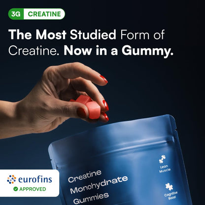Creatine Monohydrate Gummies - Supports Muscle Growth, Recovery & Brain Function - Convenient & Easy to Take - Great Tasting Watermelon Flavor - PrimeBioHealth - canada supplements