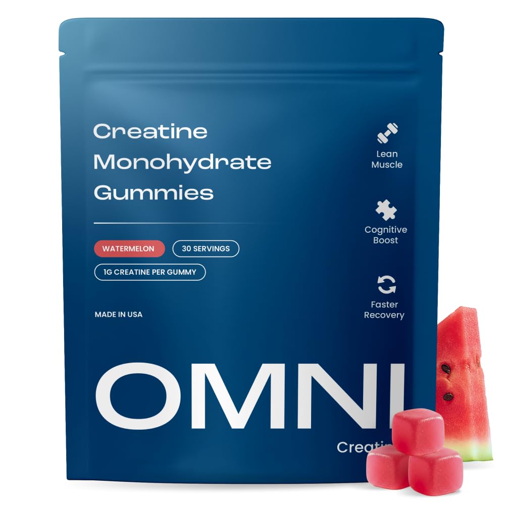 Creatine Monohydrate Gummies - Supports Muscle Growth, Recovery & Brain Function - Convenient & Easy to Take - Great Tasting Watermelon Flavor - PrimeBioHealth - canada supplements
