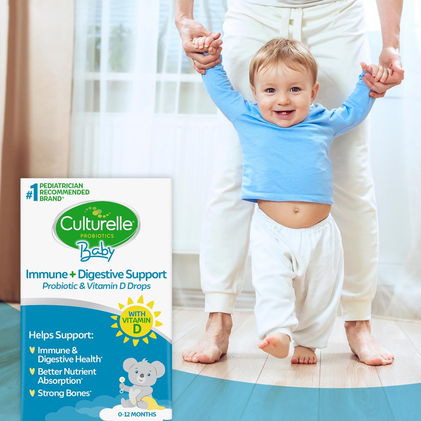Culturelle Baby Probiotic Drops + Vitamin D, Immune & Digestive Health Support for Babies, Infants & Newborns 0-12 Months - PrimeBioHealth - canada supplements