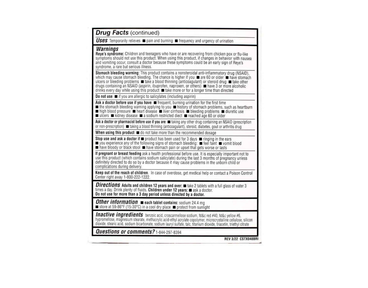 Cystex Plus Urinary Pain Relief Tablets 40 ea (Packs of 2)