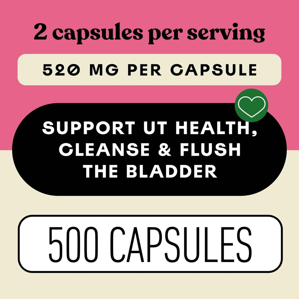 D Mannose 520mg Capsules - Organic D Mannose Supplement for UT Support, Urinary Tract Bladder Health Pills, Plant Based Formula, Vegan Non GMO, No Fillers, 500 Capsule Count Made USA Certified Kosher