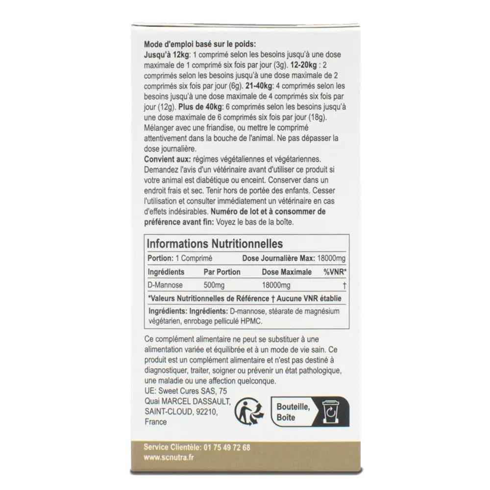 D-Mannose Pet Tablets for Cats & Dogs by SC Nutra