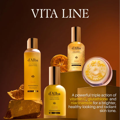 d'alba Piedmont White Truffle Vita Toning Serum Toner, Glass Skin with Double Vitamin Skincare, Face Moisturizer, (6.09 fl. oz) - PrimeBioHealth - canada supplements