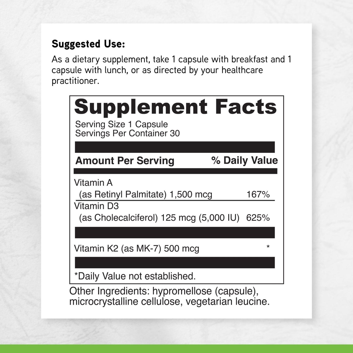 DAVINCI Labs ADK - Helps Support Bone, Heart & Immune Health - Dietary Supplement with Vitamins A, D3 & K2 (as MK-7) - Vegetarian - PrimeBioHealth - canada supplements