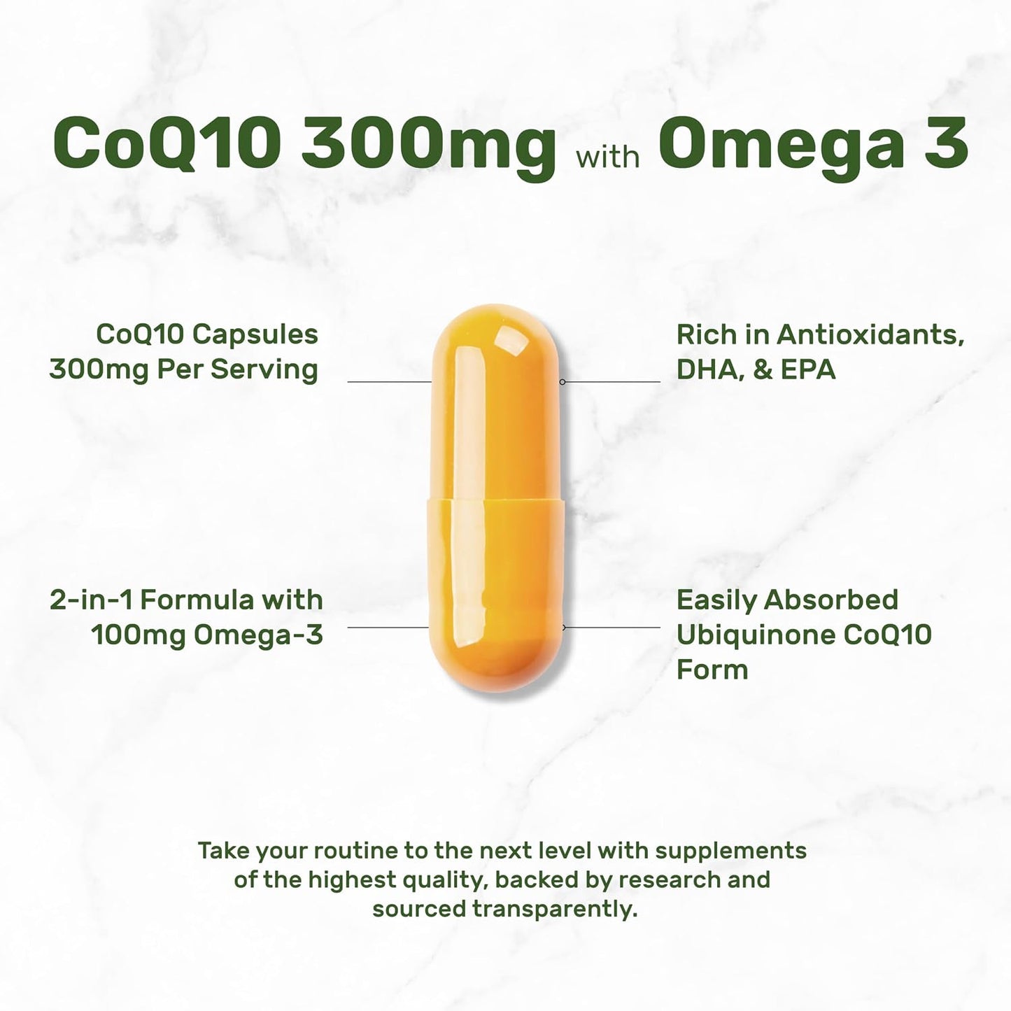 DEAL SUPPLEMENT CoQ10 300mg with Omega 3 100mg, 240 Capsules | Bioavailable Coenzyme Q10 Formula | Supports Heart, Energy & Brain Health | Antioxidant Support | Non-GMO - PrimeBioHealth - canada supplements