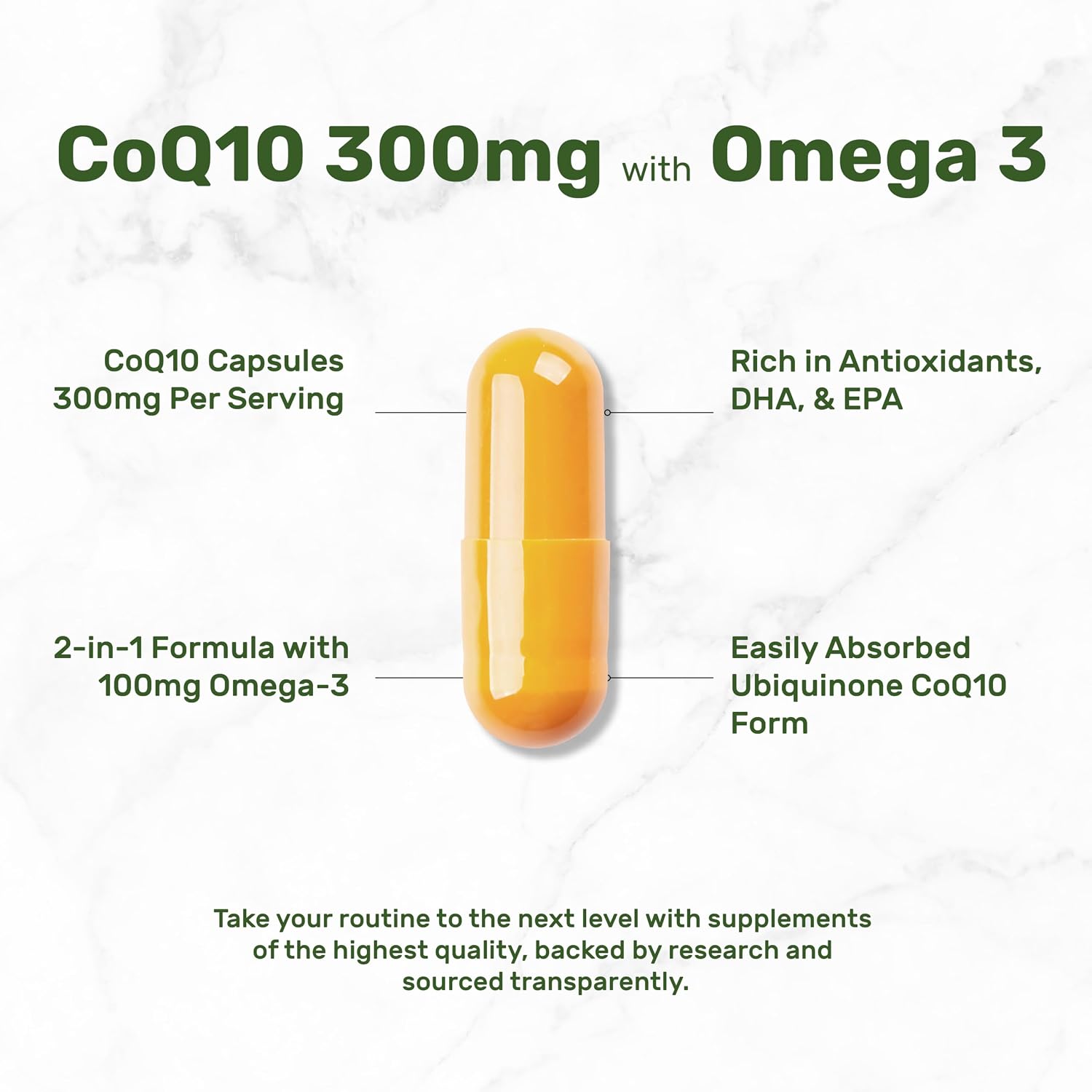 DEAL SUPPLEMENT CoQ10 300mg with Omega 3 100mg, 240 Capsules | Bioavailable Coenzyme Q10 Formula | Supports Heart, Energy & Brain Health | Antioxidant Support | Non-GMO - PrimeBioHealth - canada supplements