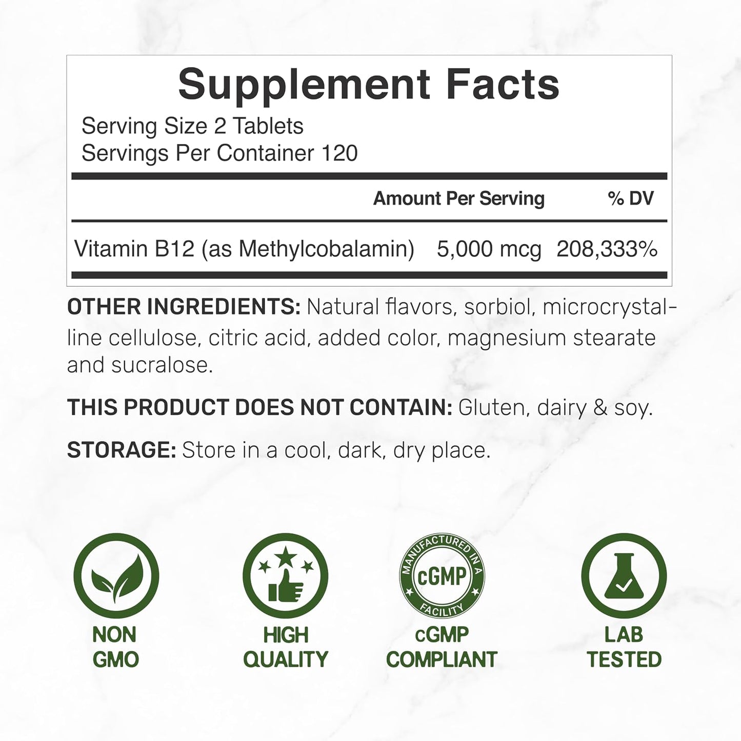 DEAL SUPPLEMENT Methyl B-12 Vitamins 5000 mcg Per Serving, 240 Tablets | Active Form - Strawberry Flavored - Vitamin B12 Supplement for Women & Men - GMO Free & Gluten Free - PrimeBioHealth - canada supplements