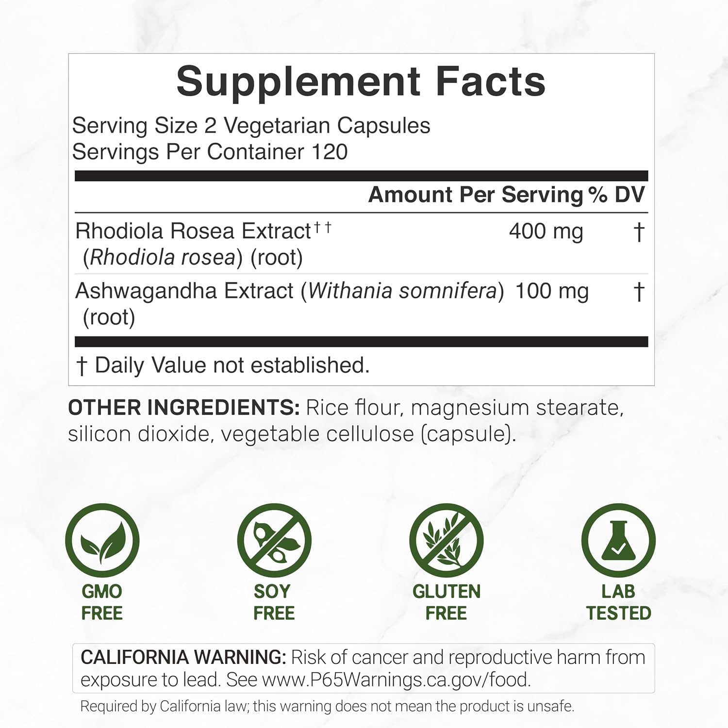 DEAL SUPPLEMENT Rhodiola Rosea with Ashwagandha, 240 Veggie Capsules – Rhodiola Rosea Supplement – Rhodiola & Ashwagandha Blend – Non-GMO - PrimeBioHealth - canada supplements
