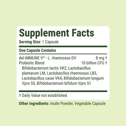 Del-Immune V® + Delpro Probiotic & Prebiotic Blend by Stellar Biotics - Promotes Optimal Gut Health, Digestion, Immune Support & Mood (120 Capsules) - PrimeBioHealth - canada supplements
