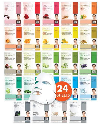 DERMAL 24 Combo Pack Made in Korea Facial Mask – 20+ Years of K-Beauty Experience, - PrimeBioHealth - canada supplements