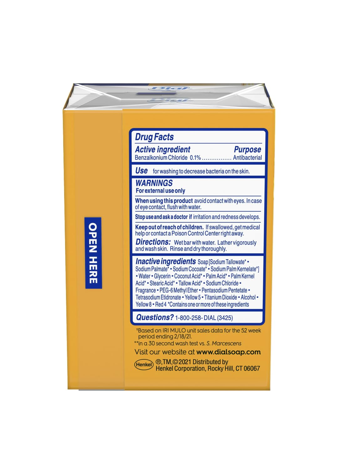Dial Gold Antibacterial Deodorant Soap, 2 Pack, Total Net Wt 6.4 oz - PrimeBioHealth - canada supplements