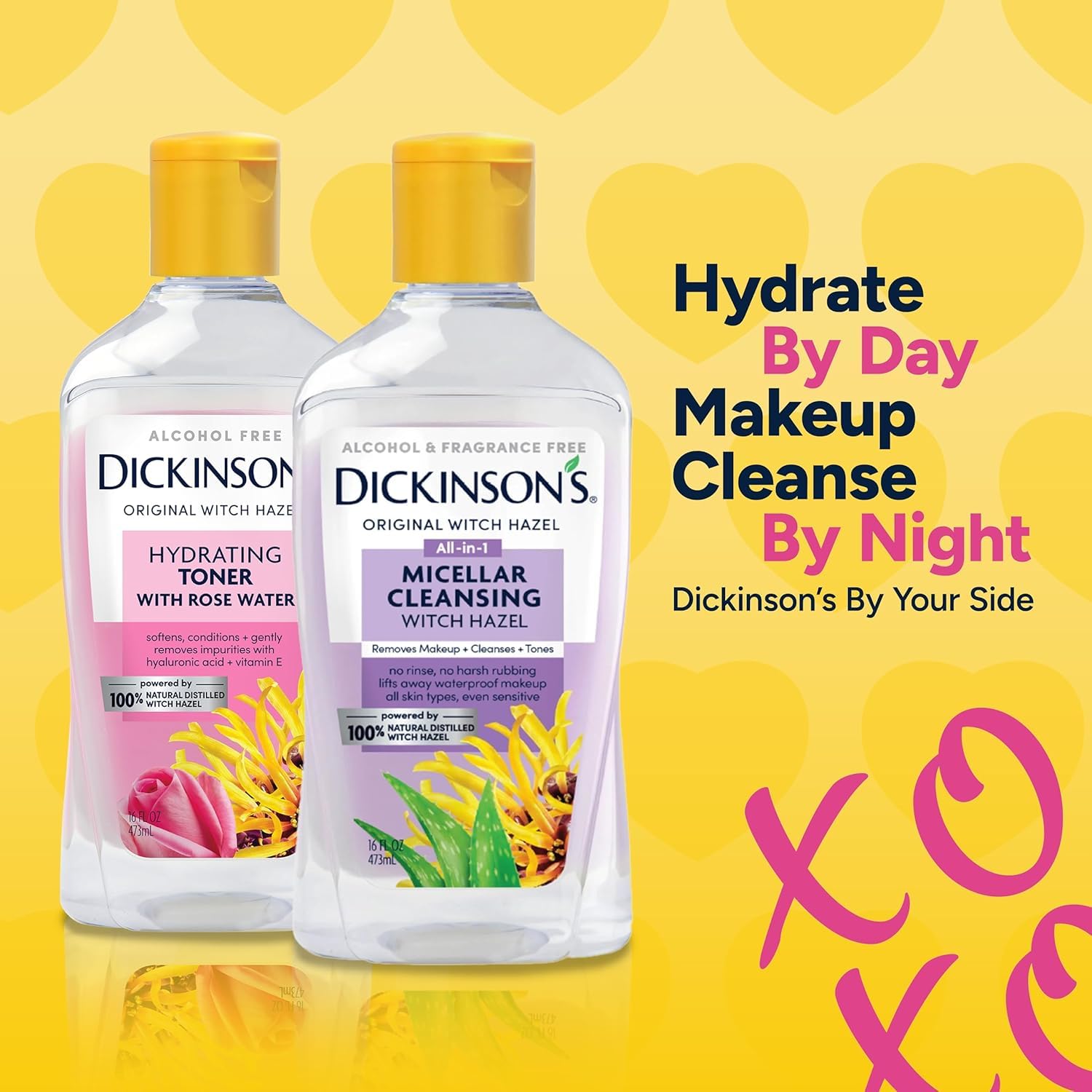 Dickinson's Enhanced Witch Hazel Hydrating Toner with Rosewater, Alcohol Free, 98% Natural Formula, 16 Fl Oz (Pack of 1) - PrimeBioHealth - canada supplements