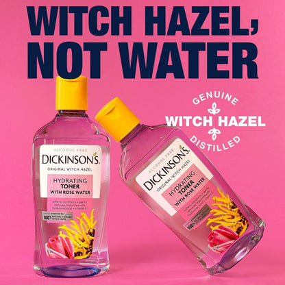 Dickinson's Enhanced Witch Hazel Hydrating Toner with Rosewater, Alcohol Free, 98% Natural Formula, 16 Fl Oz (Pack of 1) - PrimeBioHealth - canada supplements