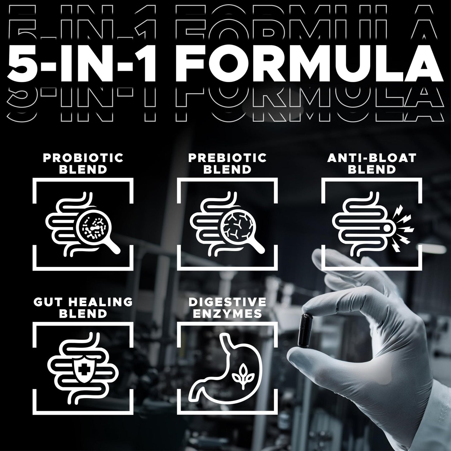 DIGESTIVAL 5-in-1 Gut Health Formula: Probiotics, Prebiotics, Enzymes, Gut Healing & Bloat Relief with 53 Ingredients, 60 Billion CFU, and Advanced Support for IBS, - PrimeBioHealth - canada supplements