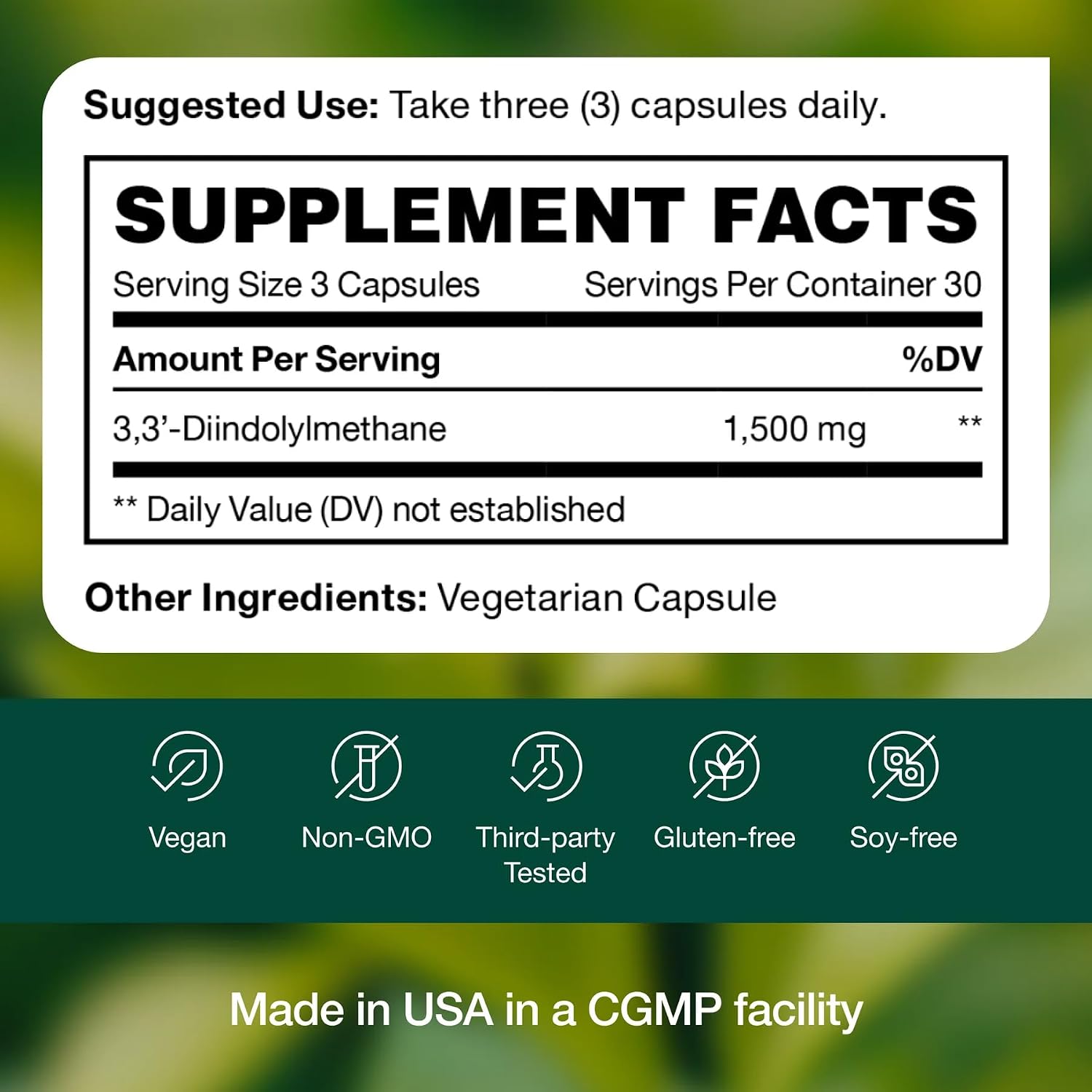 DIM Supplement 500mg - Diindolylmethane – Vegan, Non-GMO, Gluten-Free - 90 Capsules - PrimeBioHealth - canada supplements
