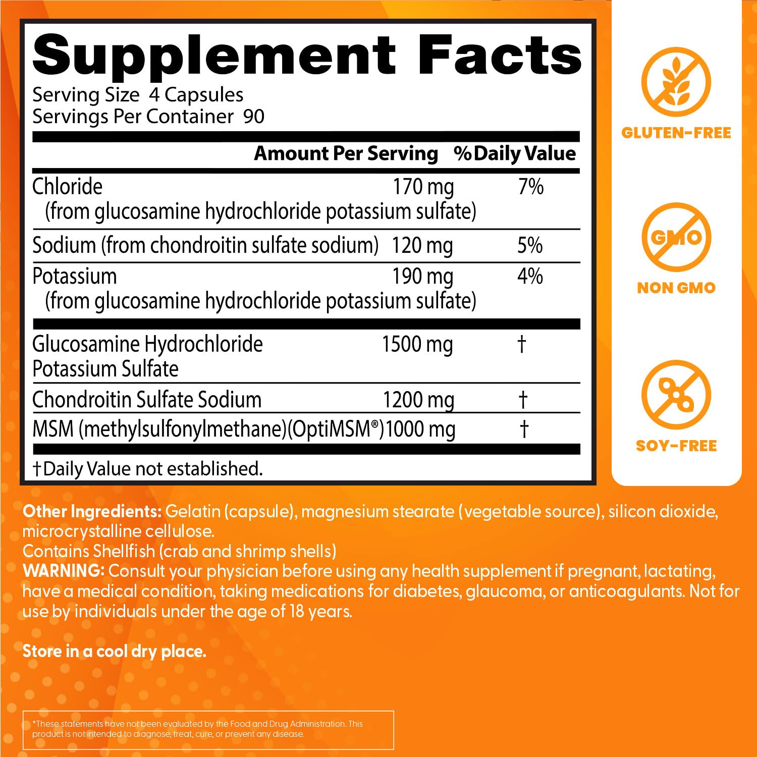 Doctor's BEST Glucosamine Chondroitin MSM - Joint Health Support Supplement for Women & Men, Nutritional Support for Joint Strength, Hair, Skin, & Nails, Gluten Free, Non GMO - 240 Capsules - PrimeBioHealth - canada supplements