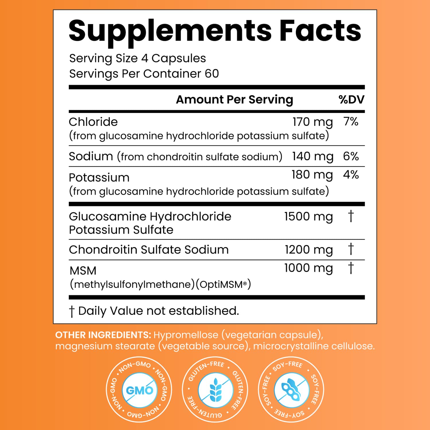 Doctor's BEST Glucosamine Chondroitin MSM - Joint Health Support Supplement for Women & Men, Nutritional Support for Joint Strength, Hair, Skin, & Nails, Gluten Free, Non GMO - 240 Capsules - PrimeBioHealth - canada supplements