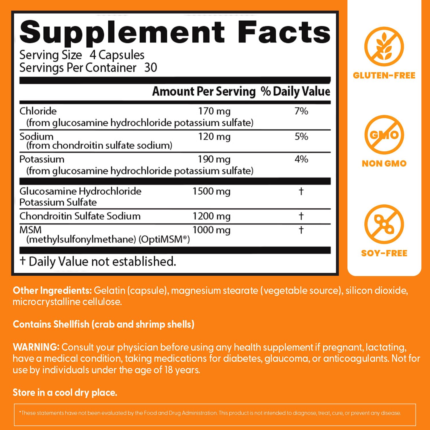 Doctor's BEST Glucosamine Chondroitin MSM - Joint Health Support Supplement for Women & Men, Nutritional Support for Joint Strength, Hair, Skin, & Nails, Gluten Free, Non GMO - 240 Capsules - PrimeBioHealth - canada supplements