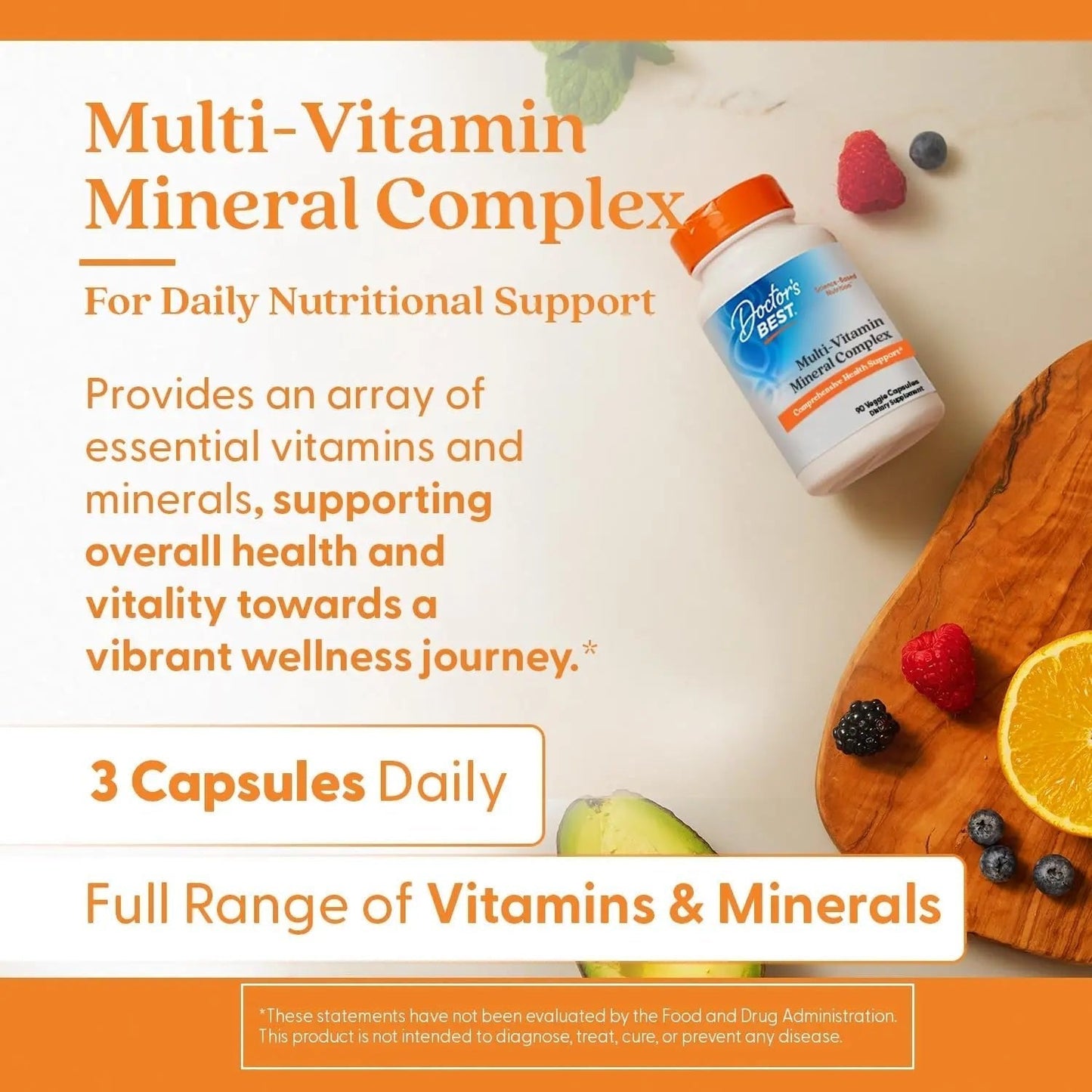 Doctors Best Multi-Vitamin Mineral Complex, Comprehensive Health Support, Non-GMO, Gluten Free, Vegan 90 Veggie Capsules - PrimeBioHealth - canada supplements