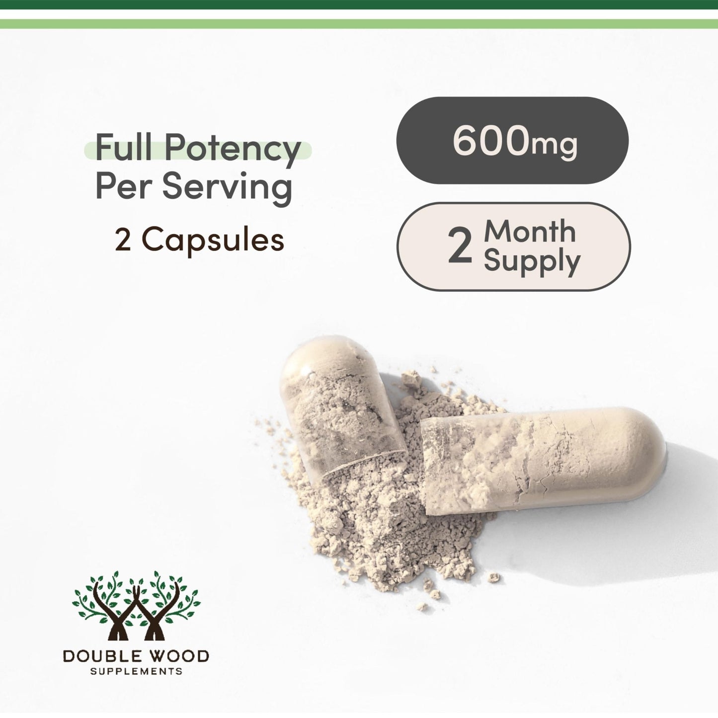 Double Wood Supplements Ashwagandha KSM 66 Organic and Clinically Studied Extract (600mg Per Serving, 120 Capsules, 60 Servings) - PrimeBioHealth - canada supplements