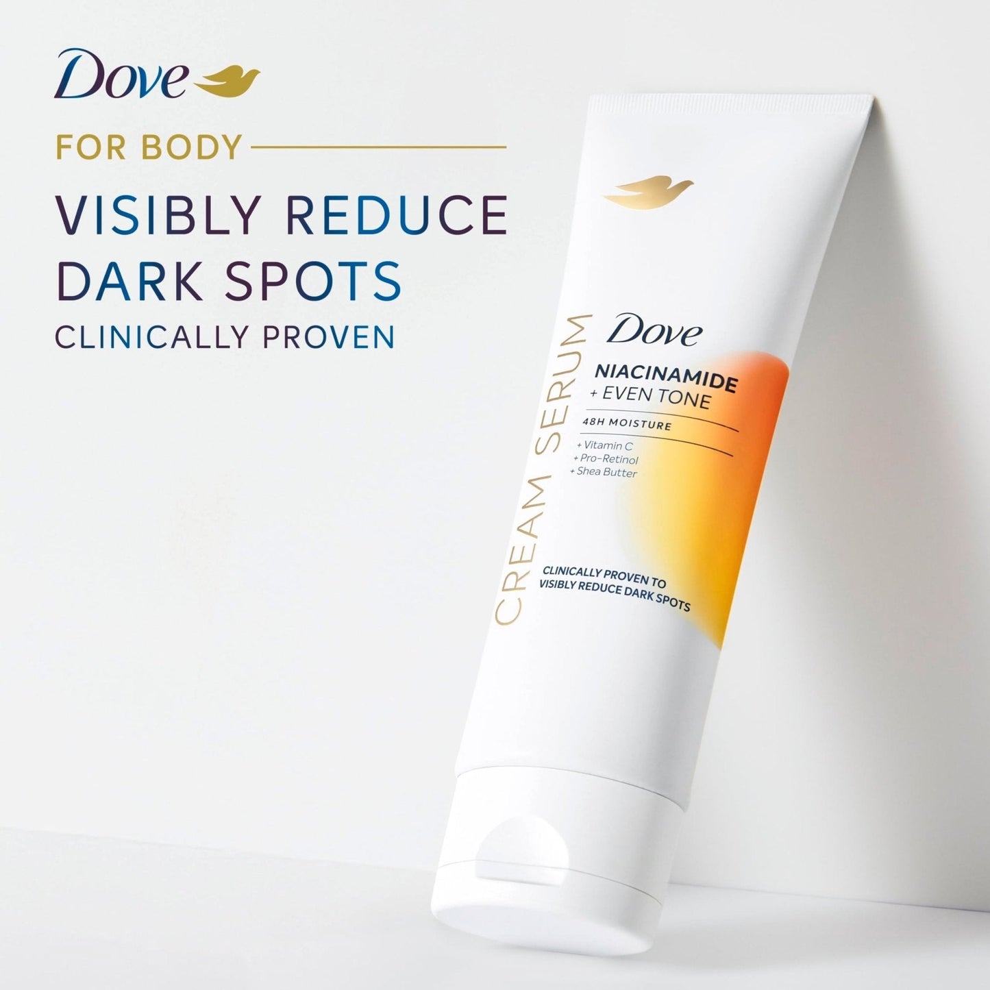 Dove Body Cream Serum Niacinamide + Even Tone for Dark Spots and Uneven Tone with Vitamin C, Pro-Retinol and Shea Butter Lotion, 8 oz - PrimeBioHealth - canada supplements