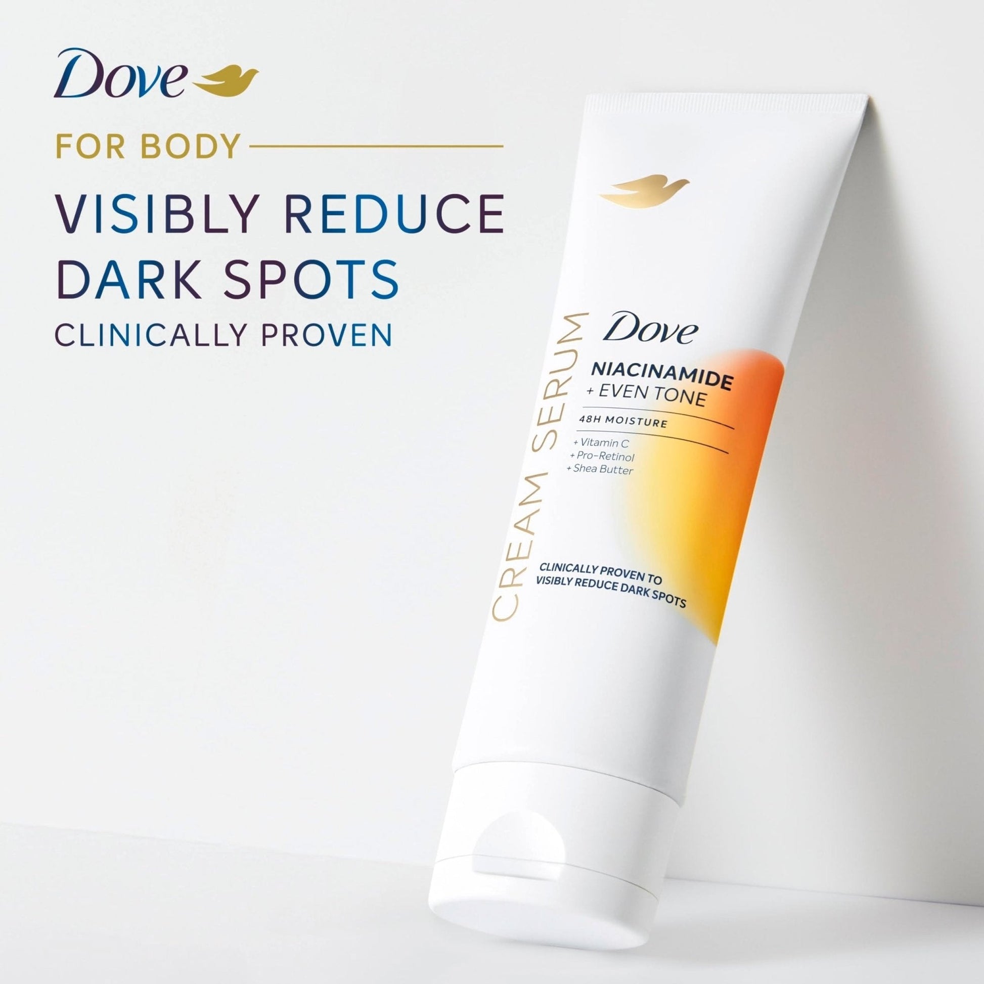 Dove Body Cream Serum Niacinamide + Even Tone for Dark Spots and Uneven Tone with Vitamin C, Pro-Retinol and Shea Butter Lotion, 8 oz - PrimeBioHealth - canada supplements