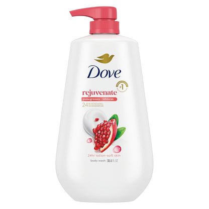 Dove Body Wash with Pump Rejuvenate Pomegranate & Hibiscus for 24hr Lotion-Soft Skin Moisturizing Skin Cleanser - PrimeBioHealth - canada supplements