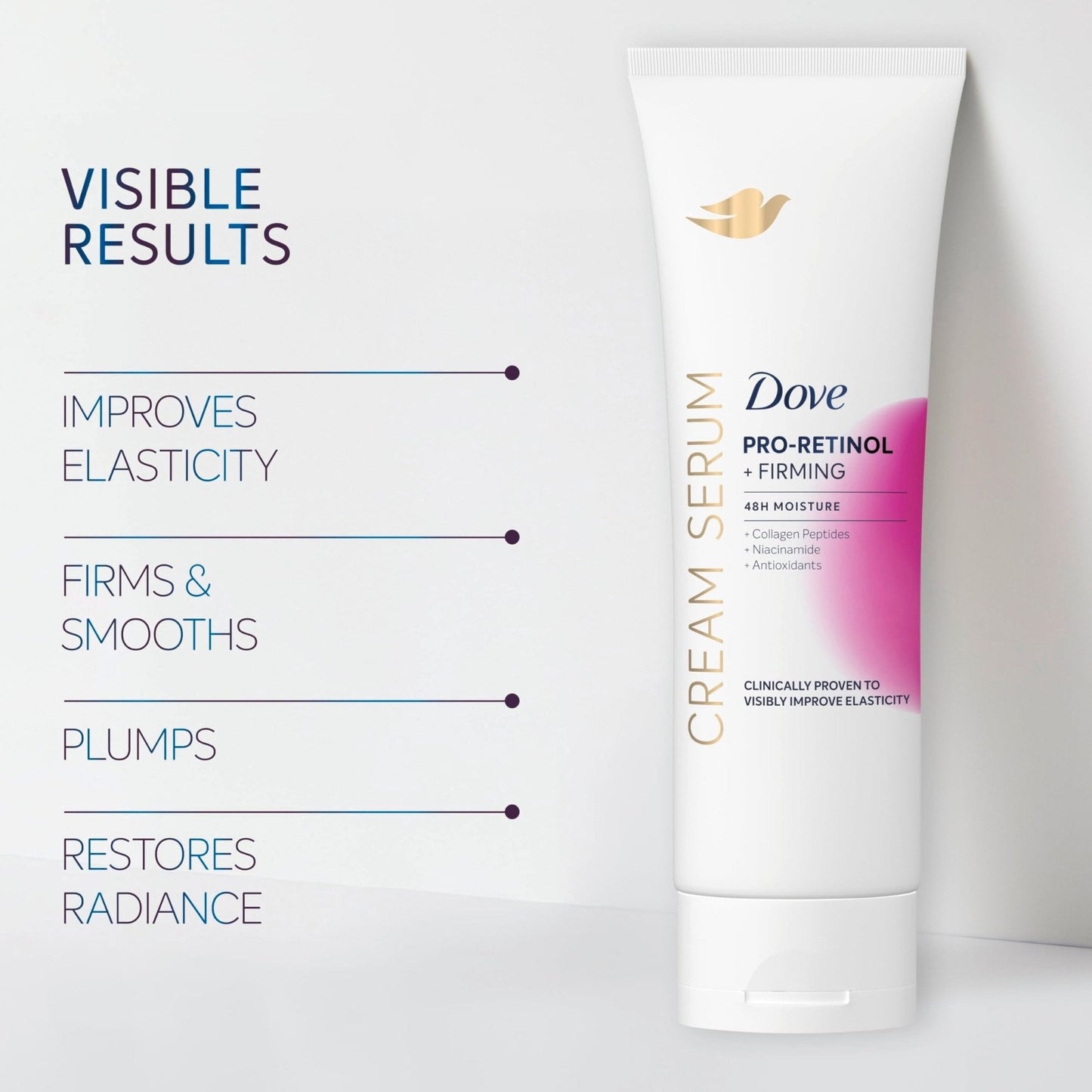 Dove Cream Serum Pro-Retinol + Firming for Elasticity and Firmness, with Collagen Peptides, Niacinamide and Antioxidants Lotion, 8 oz - PrimeBioHealth - canada supplements