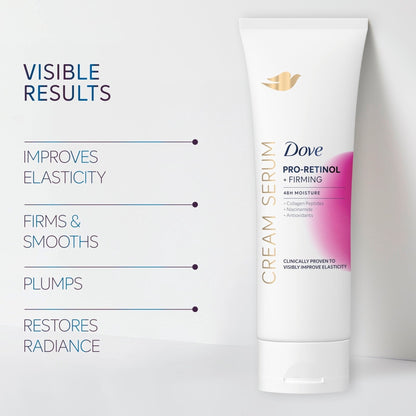 Dove Cream Serum Pro-Retinol + Firming for Elasticity and Firmness, with Collagen Peptides, Niacinamide and Antioxidants Lotion, 8 oz - PrimeBioHealth - canada supplements