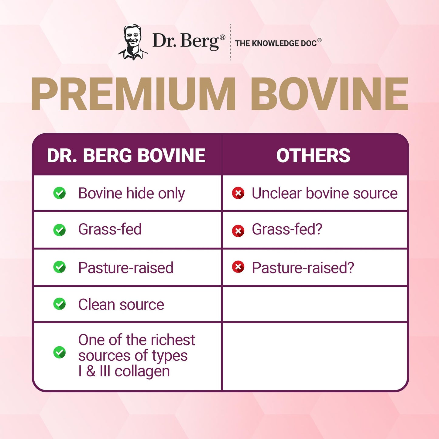 Dr. Berg Multi Collagen Peptides Powder Types I, II, III, V, X - Unflavored Collagen Powder w/ 14 g of Protein - Grass-Fed - PrimeBioHealth - canada supplements
