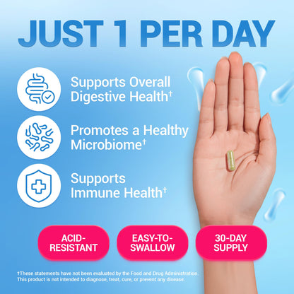 Dr. Berg Probiotic Supplement (60 Billion CFUs) - Helps Ease Occasional Constipation, Diarrhea, Gas & Bloating* - Pre and Probiotics for Digestive Health - 30 Probiotic Capsules - PrimeBioHealth - canada supplements