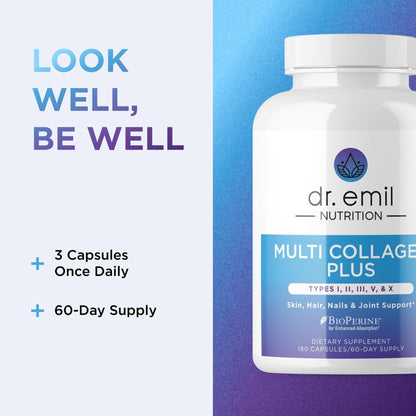 DR. EMIL NUTRITION Women's Multi Collagen Pills | Collagen Supplements to Support Hair, Skin, Nails, & Joints | Hydrolyzed Collagen Supplements Types - PrimeBioHealth - canada supplements