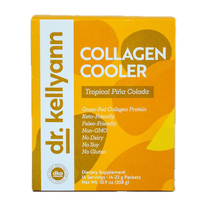 Dr. Kellyann Collagen Cooler – Tropical Pina Colada | 15g Grass-Fed Collagen Protein per Serving | Keto & Paleo Friendly, - PrimeBioHealth - canada supplements