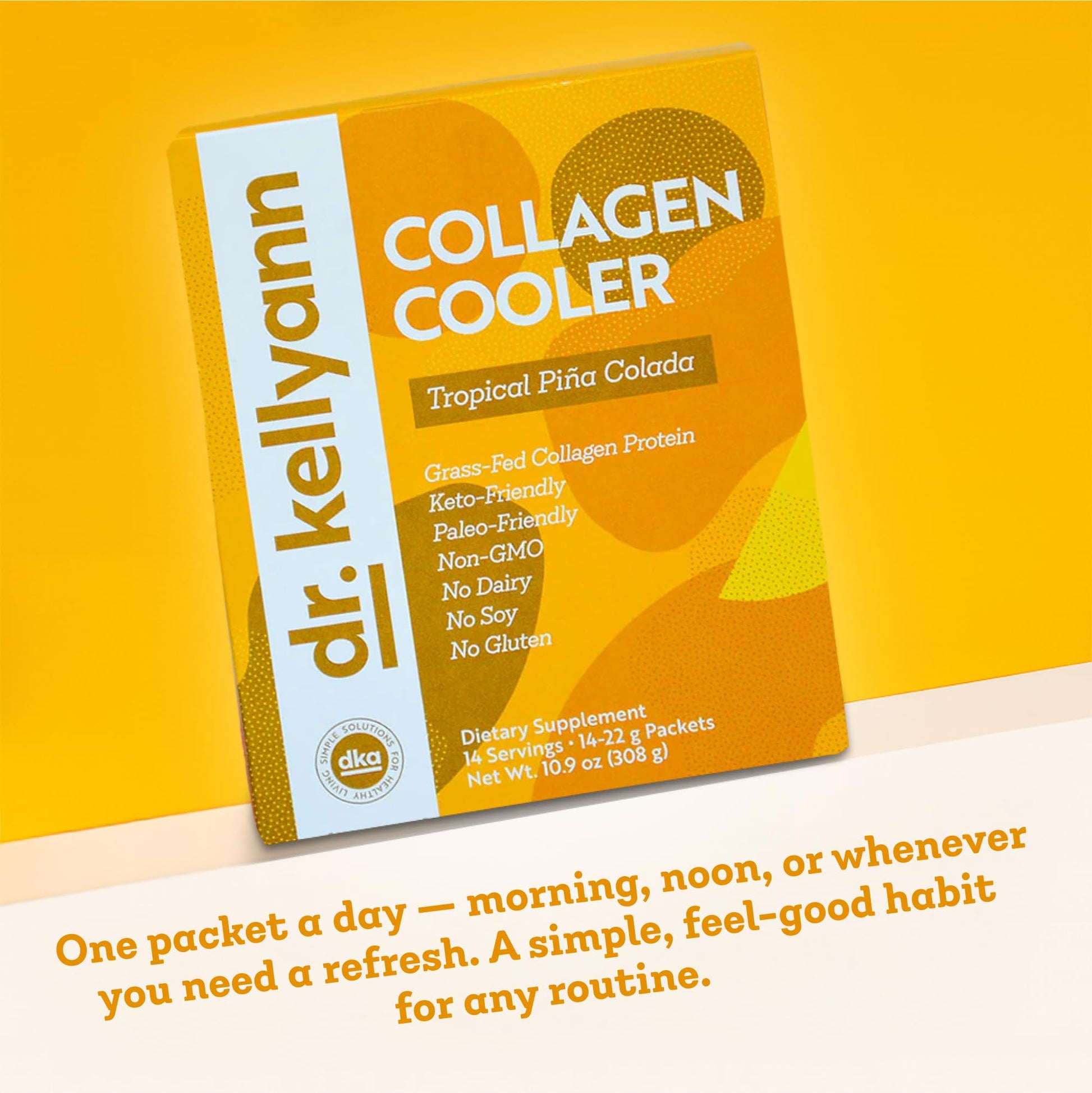 Dr. Kellyann Collagen Cooler – Tropical Pina Colada | 15g Grass-Fed Collagen Protein per Serving | Keto & Paleo Friendly, - PrimeBioHealth - canada supplements