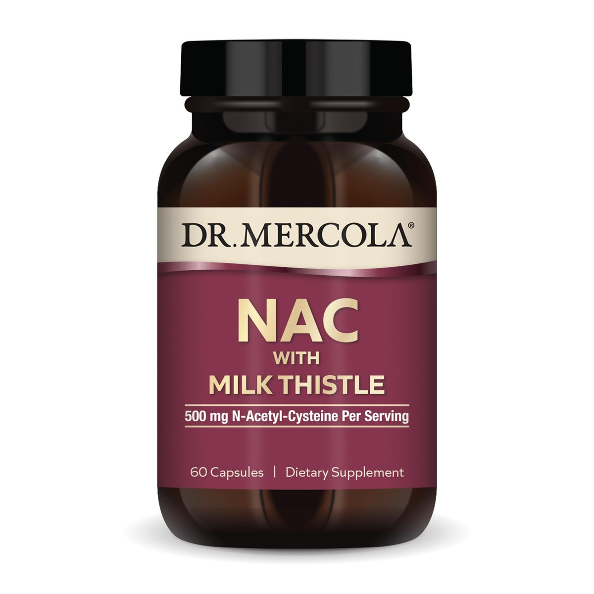 Dr. Mercola NAC with Milk Thistle - with Antioxidants - Supports Normal Detoxification Processes - 500 mg N-Acetyl-Cysteine per Serving - Non-GMO - PrimeBioHealth - canada supplements