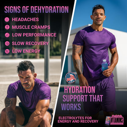 Dr. Price’s Electrolytes Hydration Powder Packets – Blueberry Pomegranate, 30 Packs | Sugar Free Electrolyte Drink Mix, 72+ Trace Minerals, Manganese - PrimeBioHealth - canada supplements